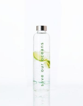Image Title GLASS IS GREENER + CARRY COVER - 750 ML - BANANA LEAF PRINT